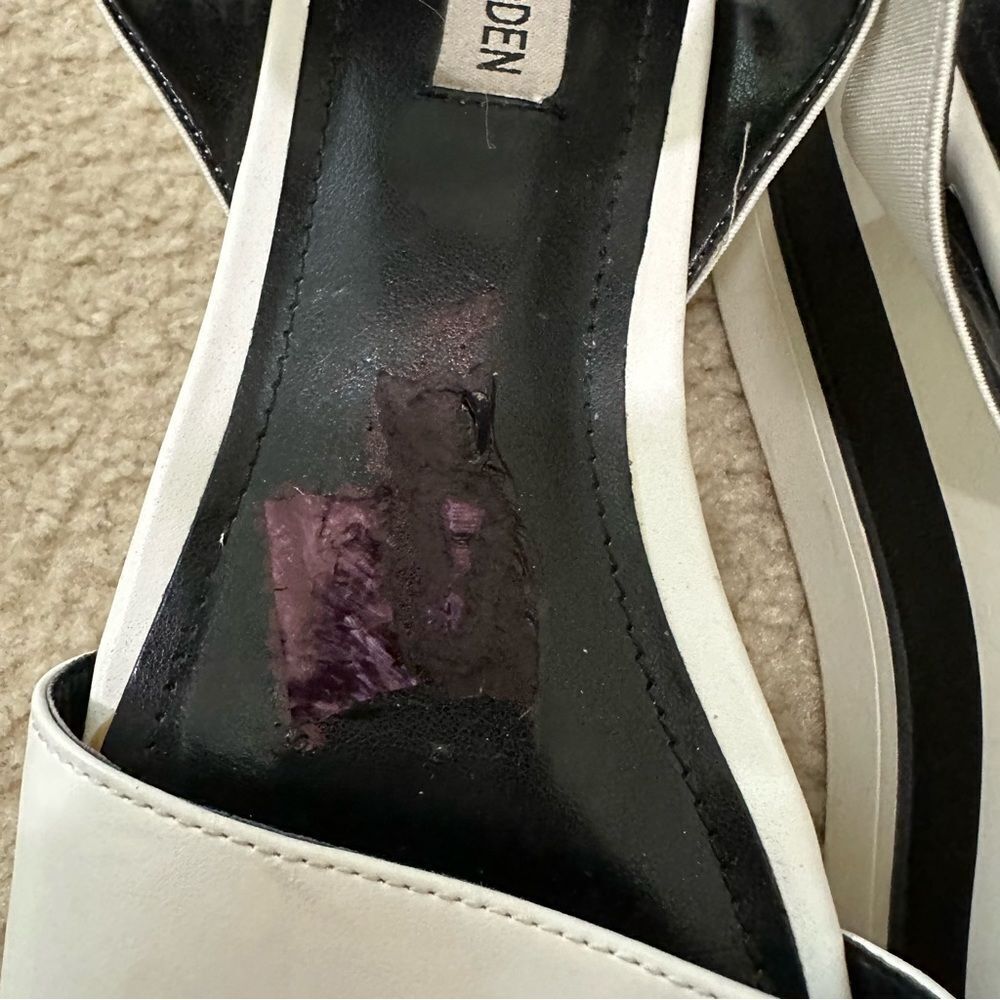 Steve Madden White and black Goth platform sandals - Picture 9 of 11